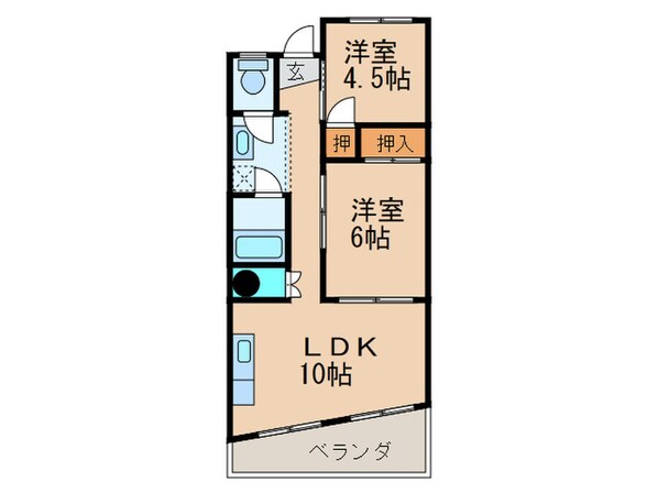 ハイコ－ポ名エンの物件間取画像